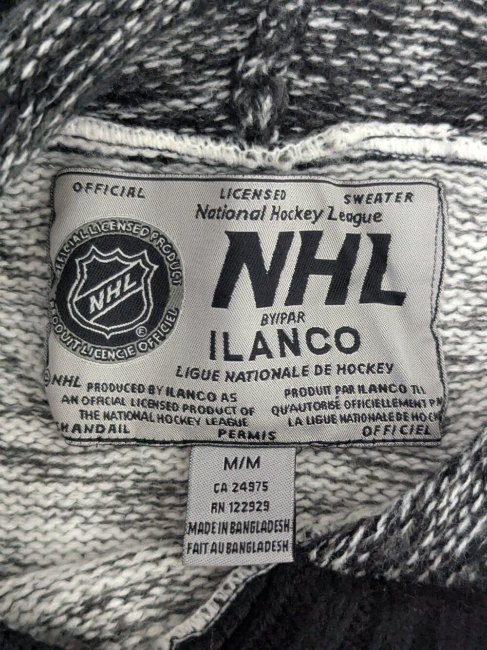 NHL Toronto Maple Leafs Grey and Black Knitted Hoodie - Size M - Picture 8 of 11